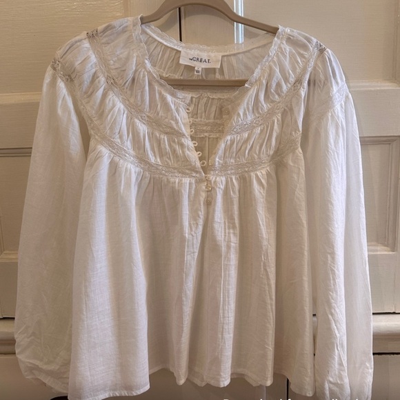 The Great Picturesque top blouse in white - Picture 4 of 8